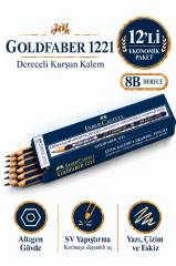 FABER DERECELI KURSUN KALEM 1221 8B GOLD 12 LI