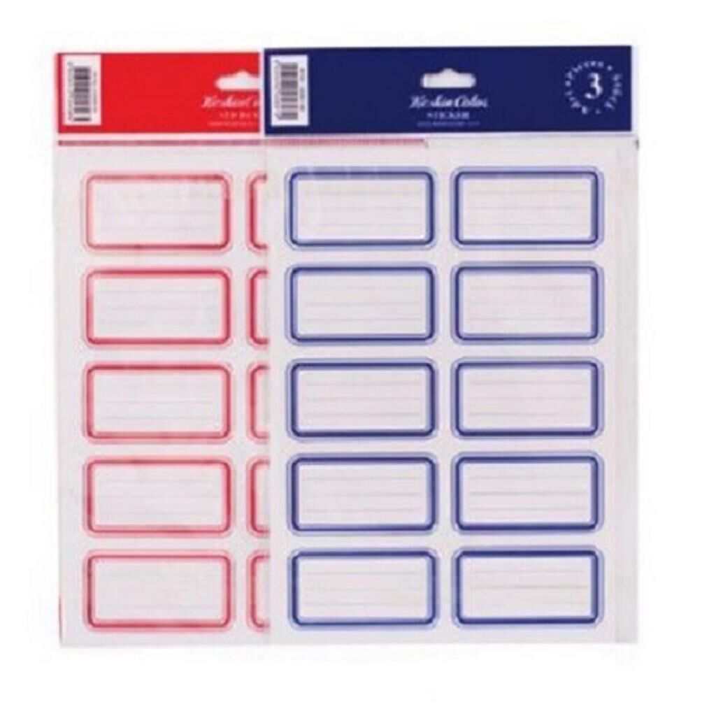 KESKIN ETIKET 3 LU TEK RENK KIRMIZI 220890-99