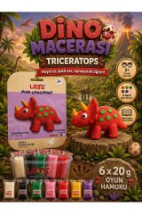 LETS OYUN HAMURU DINO MACERASI TRICERATOP6x20g1025