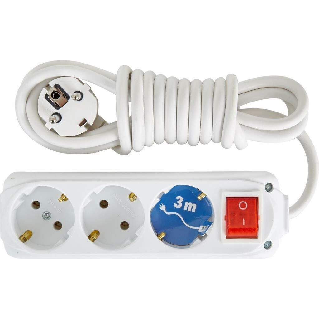 ALMERA 3 LU PRIZ  3mt TOPRAKLI ANAHTARLI MUTLUSAN