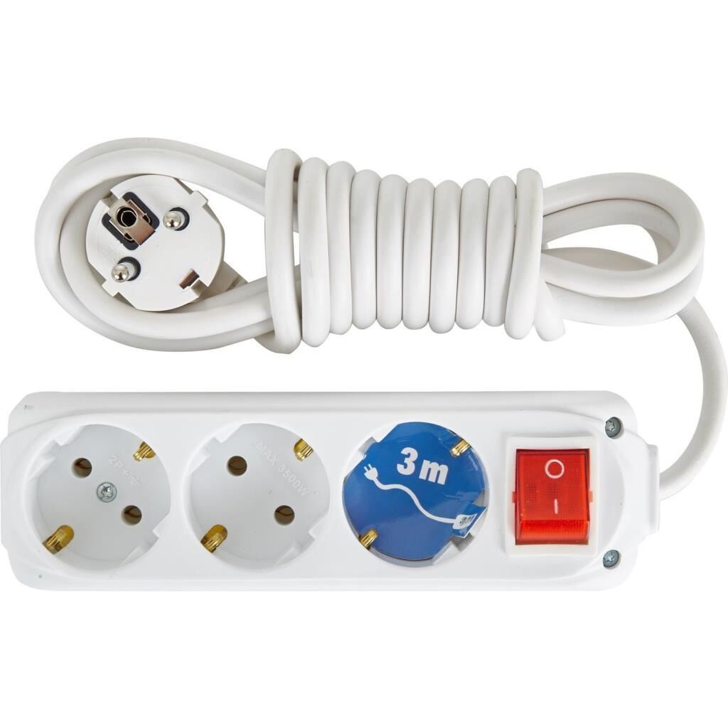 ALMERA 3 LU PRIZ  3mt TOPRAKLI ANAHTARLI MUTLUSAN