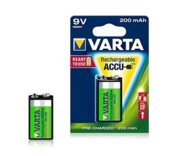 VARTA SARJLI PIL POWER 9V 200mAh 1 LI (56722)