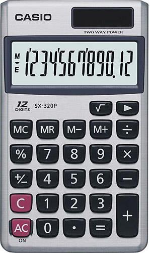 CASIO HESAP MAKINESI CEP TIPI SX-320P (12 HANE)