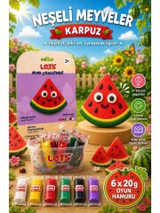 LETS OYUN HAMURU NESELI MEYVELER KARPUZ 6x20g 1028