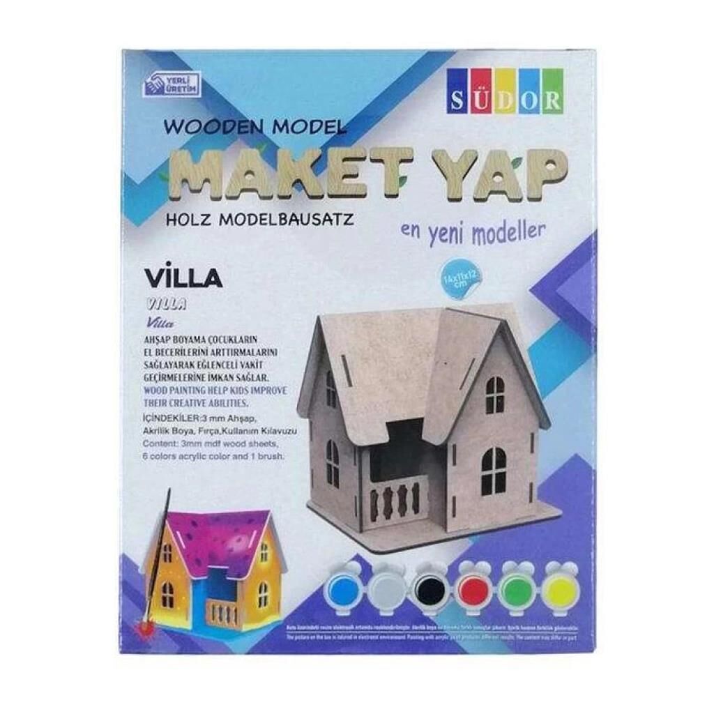 SUDOR AHSAP MAKET VILLA BOYAMA SETI KUCUK MD2-04