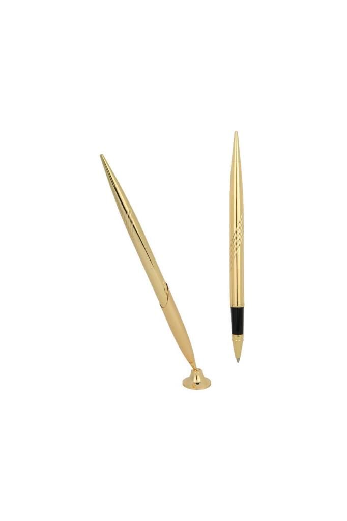 OFFICEMATE ROLLER KALEM KUYRUKLU GOLD SOKETLI-MAVI