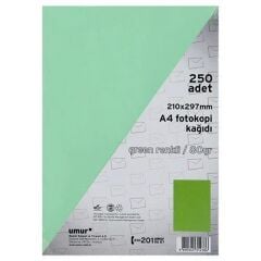 UMUR A4 RENK FOTO KAGIT YESIL 250 LI(190)