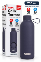 CELIK TERMOS 730ml SOFT TOUCH MAT LACİVERT 124-140
