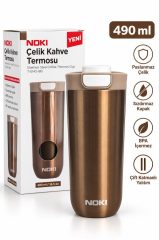 NOKI CELIK KAHVE TERMOSU 790ml BRONZ T-0143-180