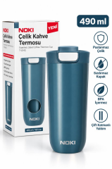 NOKI CELIK KAHVE TERMOSU 490ml GRI T-0143-130
