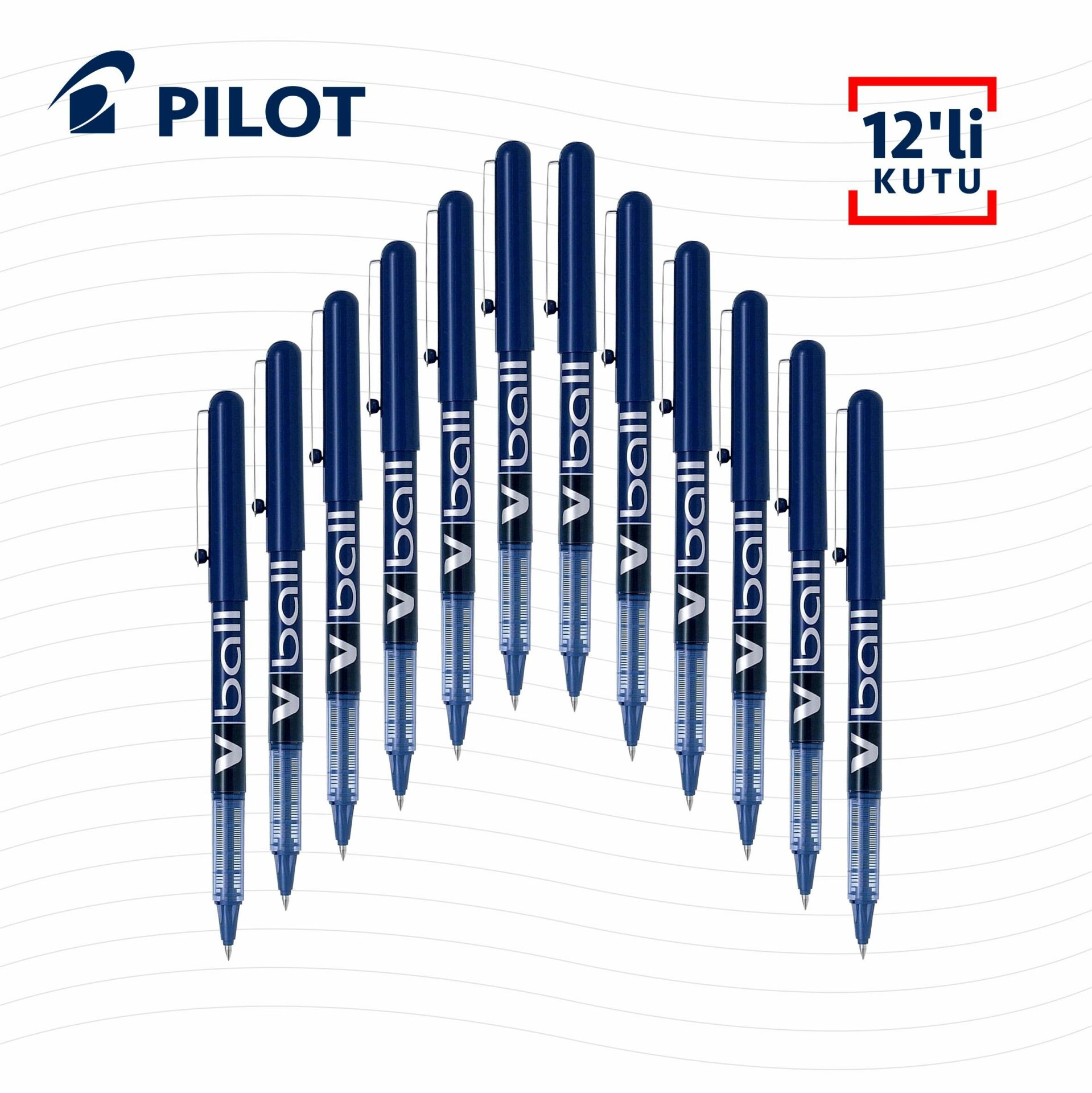 PILOT V-BALL GRIP ROLLER 1.0 MAVI 12 LI BLN-VBG10