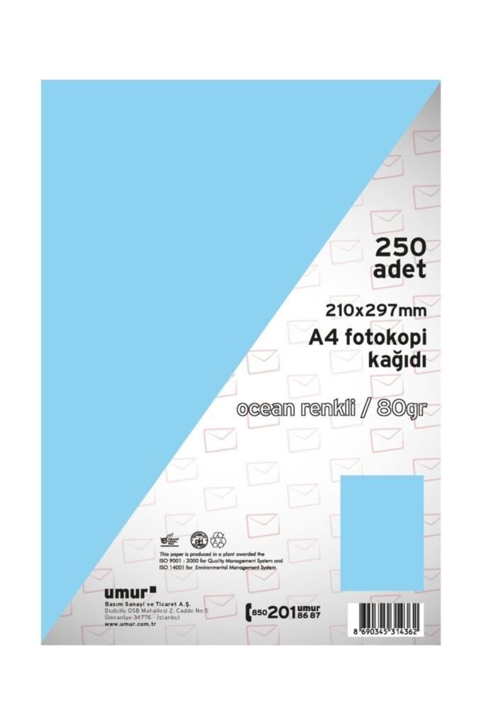 UMUR A4 RENK FOTO KAGIT OCEAN 250 LI(120)