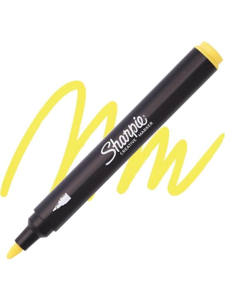 SHARPIE AKRILIK MARKOR YUVARLAK UC SARI 2218063