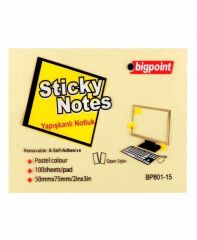 BIGPOINT YAPISKANLI KAGIT 50x75 SARI 1 LI (801-15)