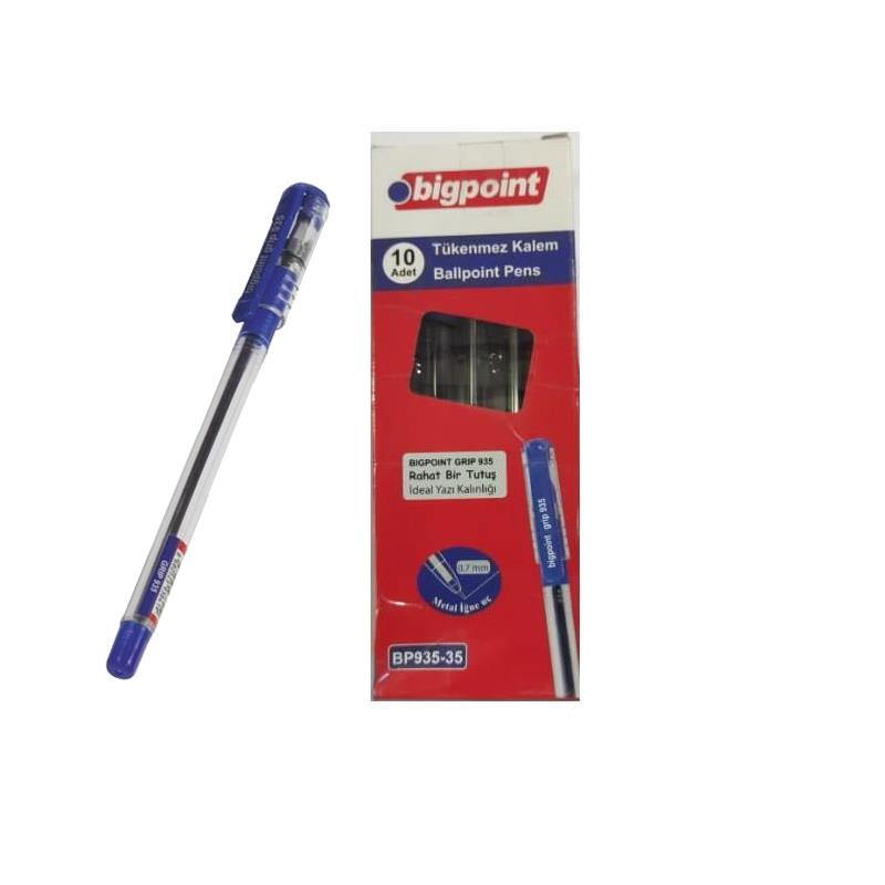 BIGPOINT GRIP 07 TUKENMEZ KALEM MAVI 10 LU (935-35