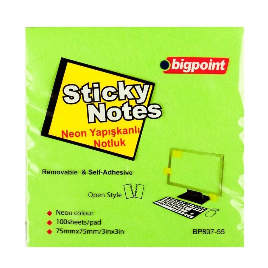 BIGPOINT  YAP.KAGIT 75x75 NEON YESIL (807-55)