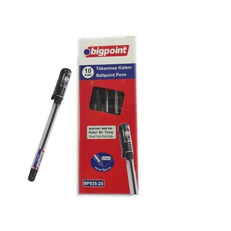 BIGPOINT GRIP 07TUKENMEZ KALEM SIYAH 10 LU 935-95