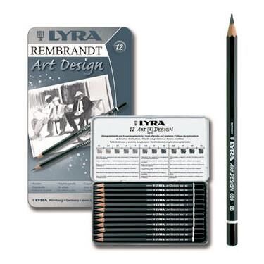 LYRA DERECELI KALEM ART DESING METAL KUTU 12 LI