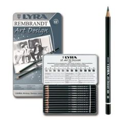 LYRA DERECELI KALEM ART DESING METAL KUTU 12 LI