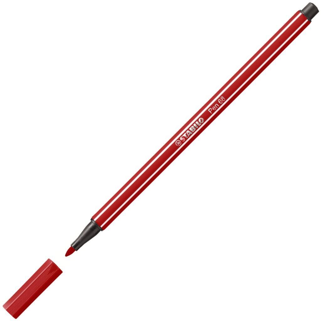 STABILO PEN  KECELI KALEM KOYU KIRMIZI (68/50)