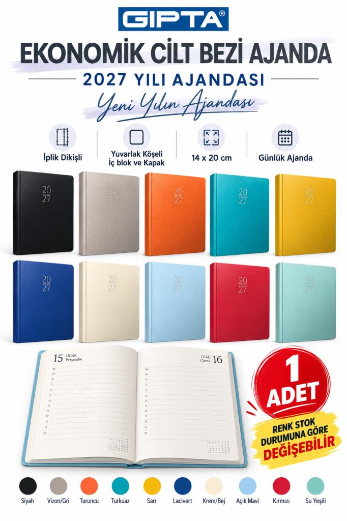 GIPTA AJANDA EKO.CILT BEZI 14x20 GUNL(100-ECK)2027