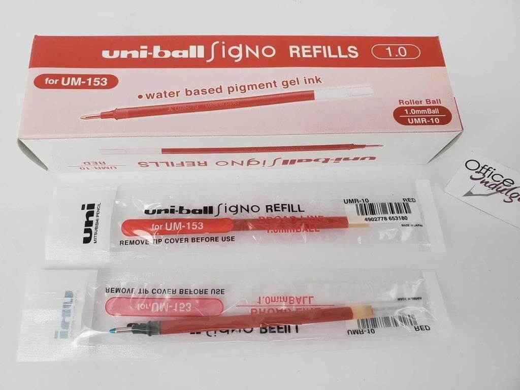 UNI IMZA KALEMI SIGNO YEDEK UMR-10 1.0 KIRMIZI12 L