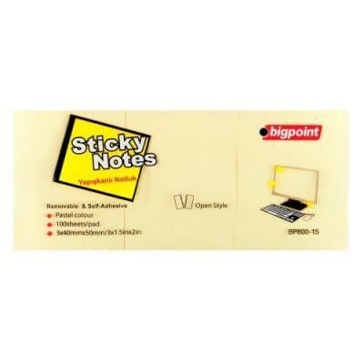 BIGPOINT YAPISKANLI KAGIT 40x50 3 LU SARI (800-15)