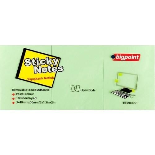 BIGPOINT YAPISKANLI KAGIT 40x50 3 LU YESIL (800-55