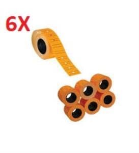 TANEX MAKINE ETIKETI 12-21 CIZGILI NEON TURUN 6 LI