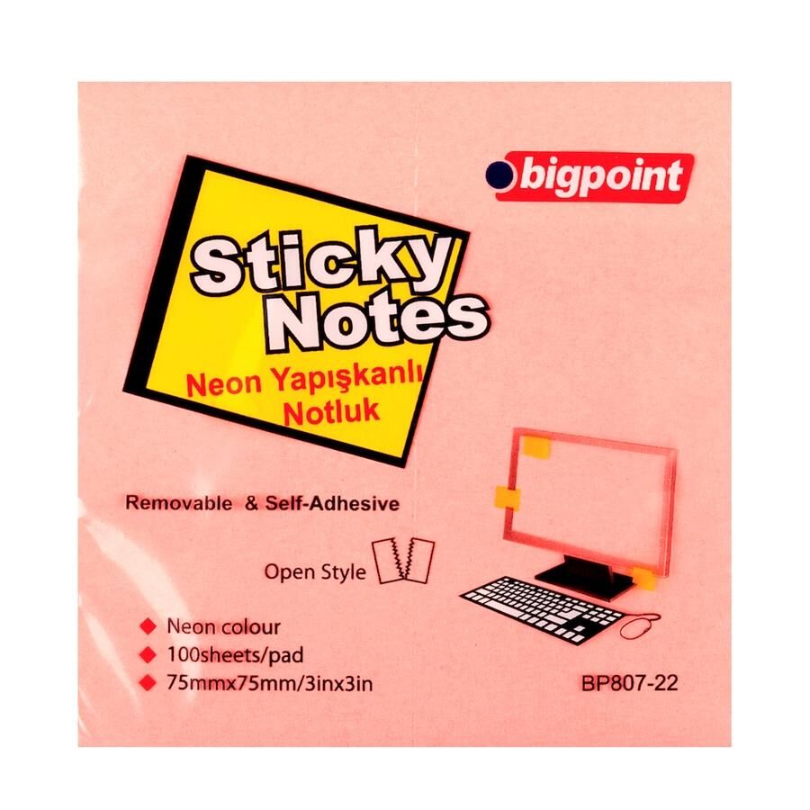 BIGPOINT YAP.KAGIT 75x75 NEON PEMBE (807-22)