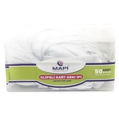 MAPI KART IPI METAL KLIPSLI ECO BEYAZ 50 LI