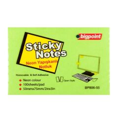 BIGPOINT YAPISKANLI KAGIT 50x75 NEON YESIL1LI(806)