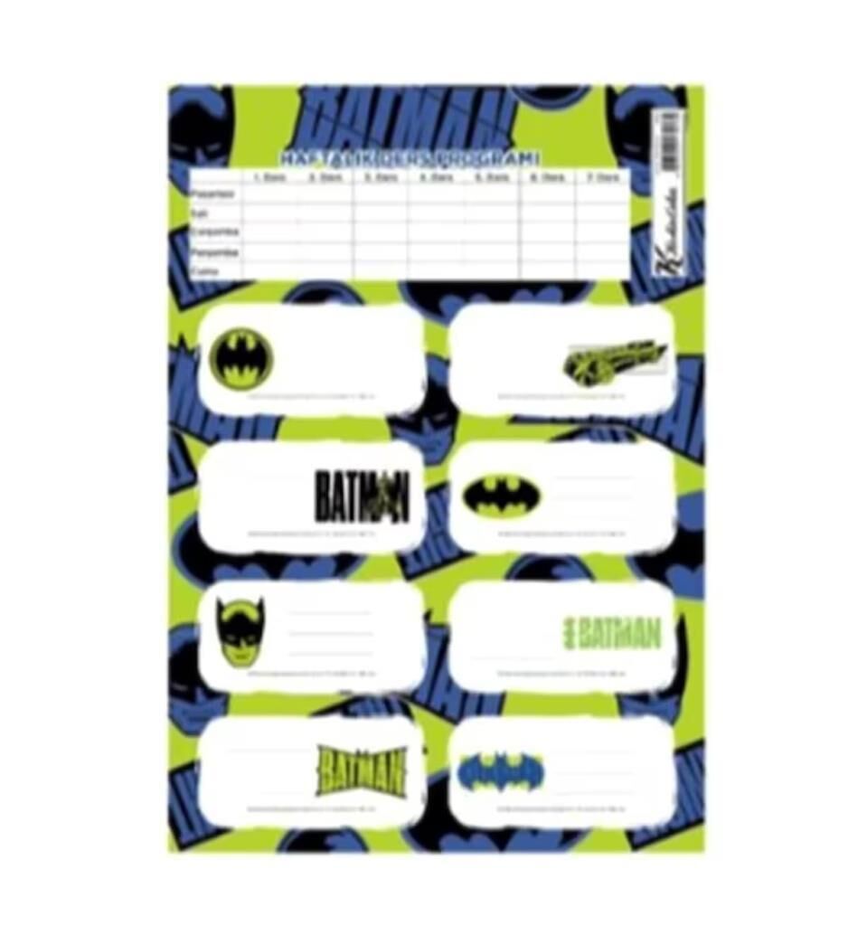 KESKIN OKUL ETIKETI BATMAN D.PRG.3 LU (220130)