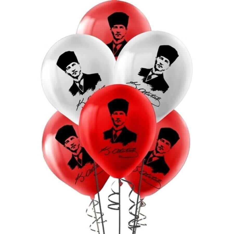 GEMAR BALON ATATURK BASKILI 26CM 100 LU