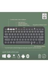 LOGITECH KLAVYE PEBBLE   K380S  KEYS 2 BLT