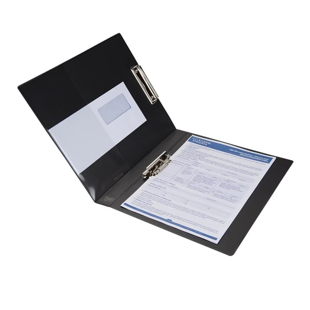 2K KLASOR+SEKR.CIFT MEKANIZMALI PVC SIYAH 229S