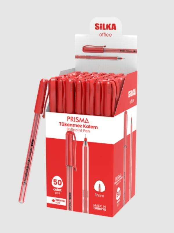 SILKA LINC OFFIX TUKENMEZ KALEM KIRMIZI 50LI