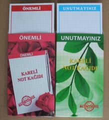 ALTINYILDIZ UNUTMAYINIZ NOT KAGIDI 50LI KAREL 8x14