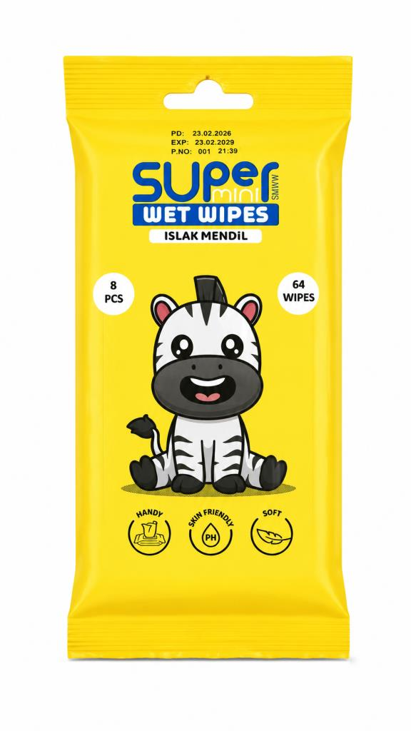 WET WIPES SUPER MINI ISLAK MENDIL 8 LI ZEBRA