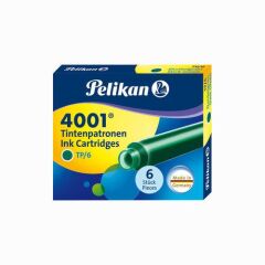 PELIKAN 4001 DOLMAKALEM KARTUSU KOYUYESIL KISA 6LI
