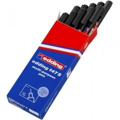 EDDING ASETAT KALEMI 03mm SIYAH 10 LU SILGI (147S)