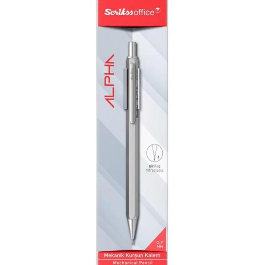 SCRIKSS ALPHA VERSATIL 0.7 MM GRI SEFFAF AMB.