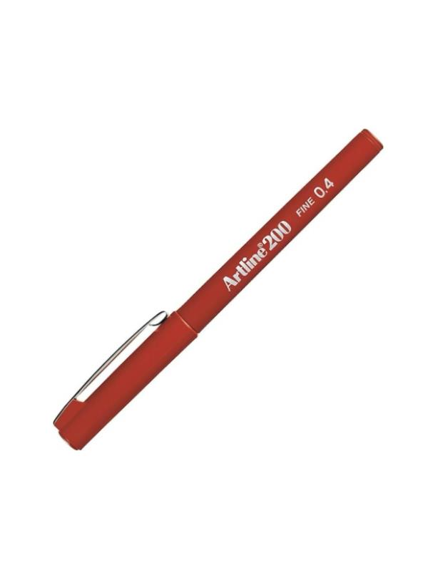 ARTLINE FINELINER KALEM 0.4 KOYU KIRMIZI (EK-200)