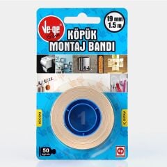 VEGE BANT CIFT TARAFLI KOPUKLU IC MEKAN 19mmx1.5m