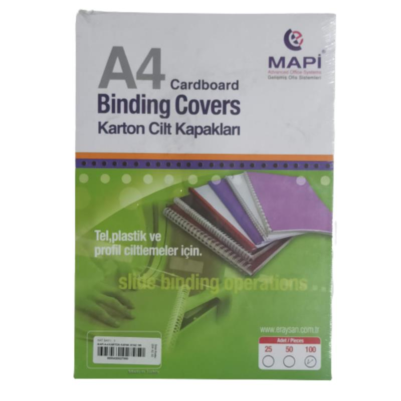 MAPI CILT KAPAGI KARTON A4 YESIL 100 LU 250GR