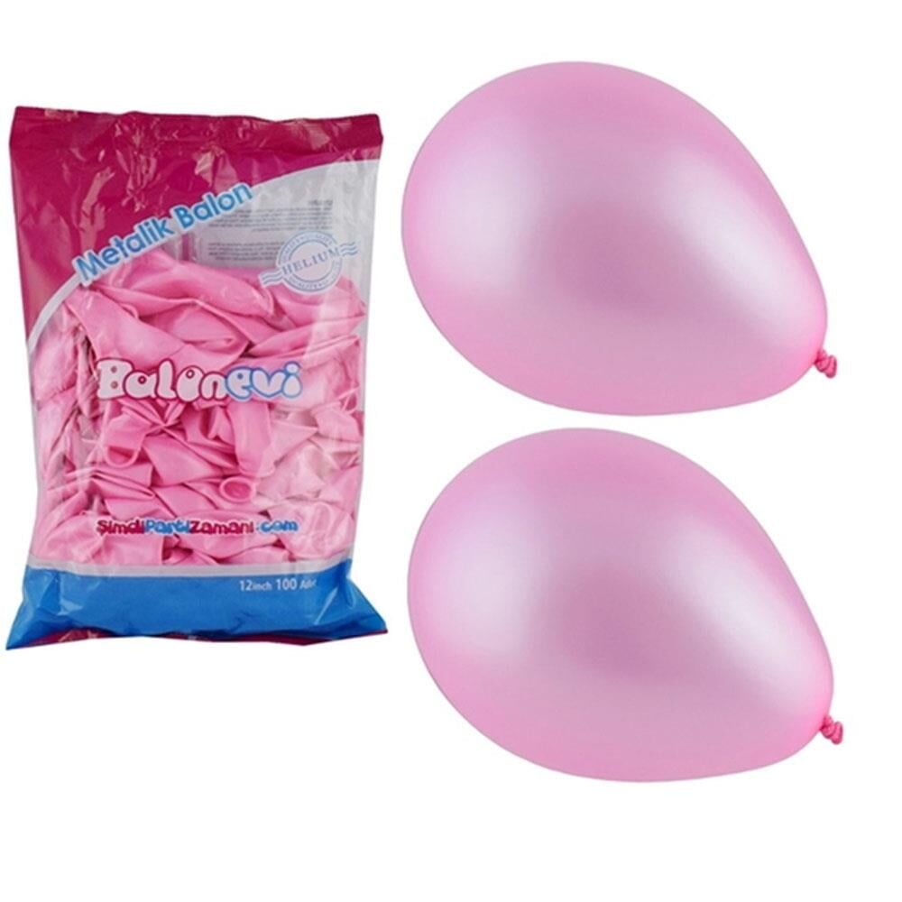 BALONEVI BALON 12 ınc METALIK PEMBE 100 LU