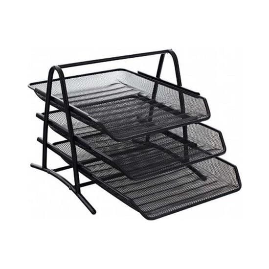 FIO EVRAK RAFI  METAL PERFORE SIYAH 3 LU