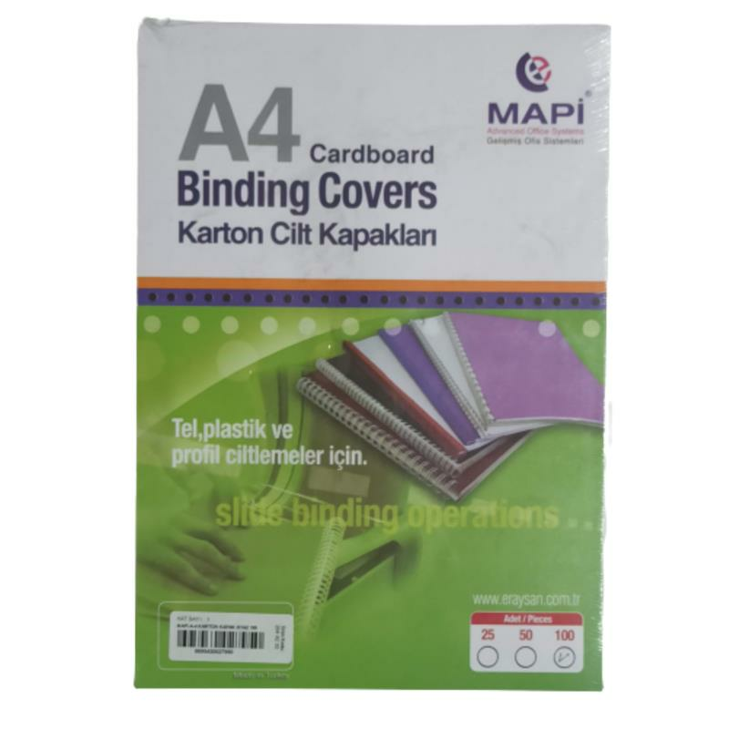 MAPI CILT KAPAGI KARTON A4 MAVI 100 LU 250GR