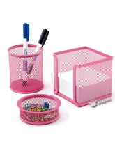 MASA SETI MAS METAL PERFORE UCLU PEMBE (505)