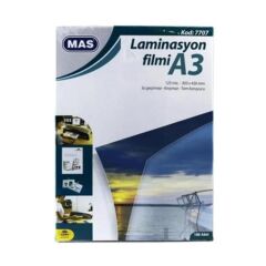 MAS Laminasyon Filmi A3 125 Mikron Parlak 100 Adet (303x426 mm)  (7707)